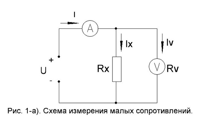 Схема измерения больших сопротивлений